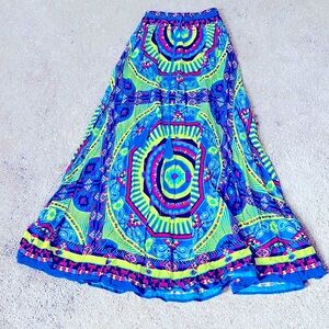 Bohemian Print Maxi Skirt
